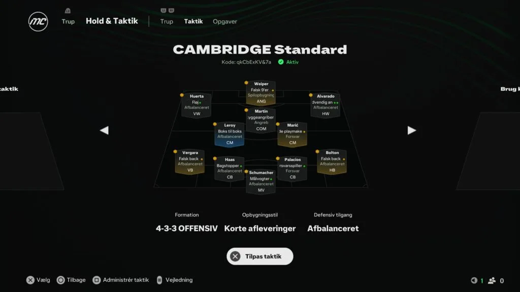 Nye taktikker i FC25 (Skærmbillede: MereMobil.dk)