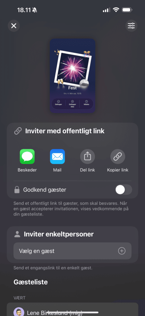 Apple har frigivet den nye “Invitationer”-app (Kilde: Screenshot MereMobil.dk)