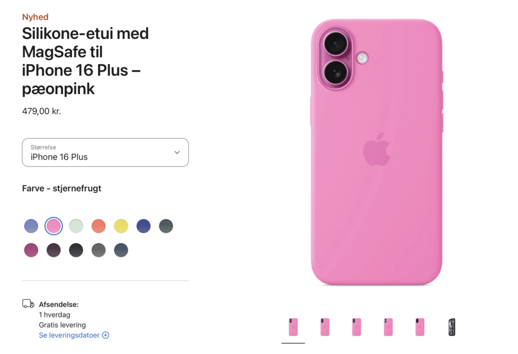 Nye farver er klar af iPhone silikone covers (Foto: Apple)