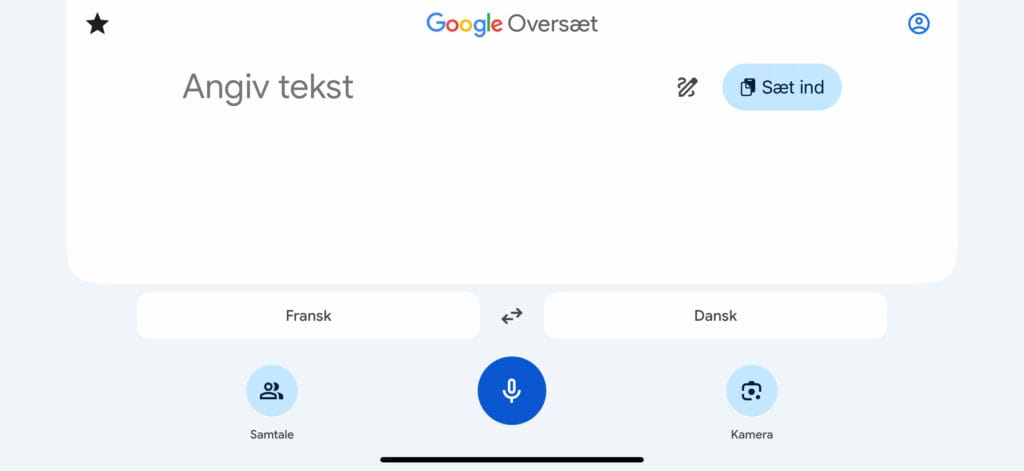 Google Oversæt, iOS (Skærmbillede: MereMobil.dk)