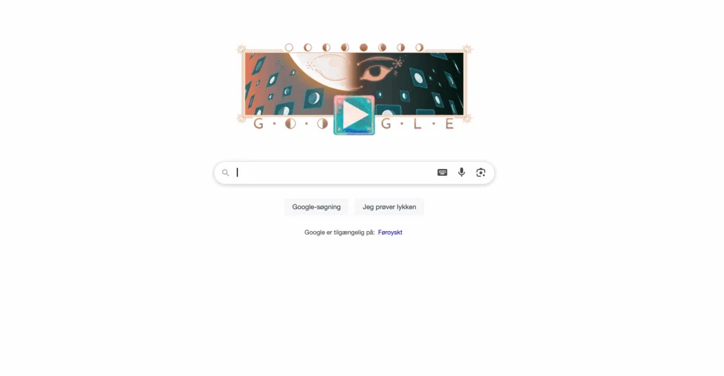 Google søgemaskine (Screenshot: MereMobil.dk)