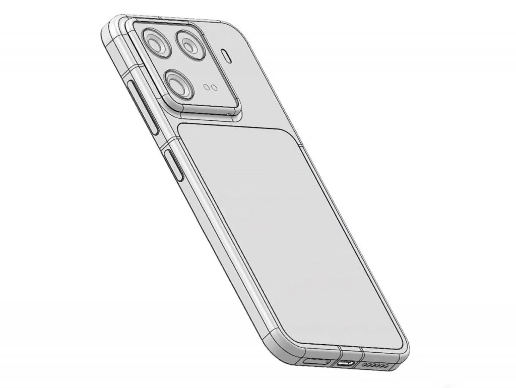 Skitse af Xiaomi 16 (Kilde. GSMArena.com)