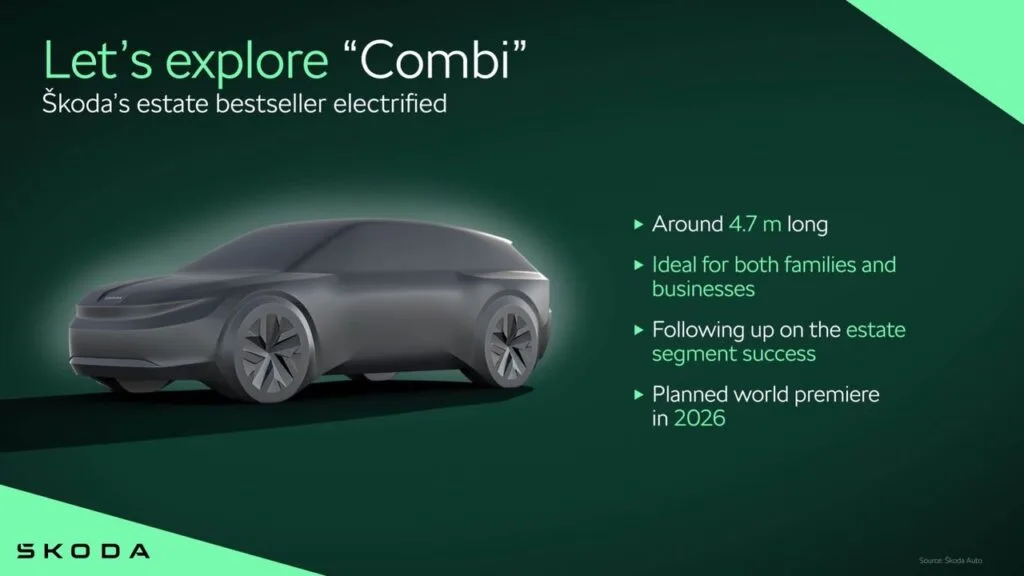 Skoda Octavia er på vej som elbil - men du skal væbne dig med tålmodighed (Kilde: Carscoops)