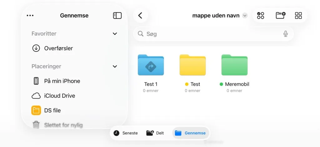 Arkiver, iOS 26 (Grafik: MereMobil.dk)