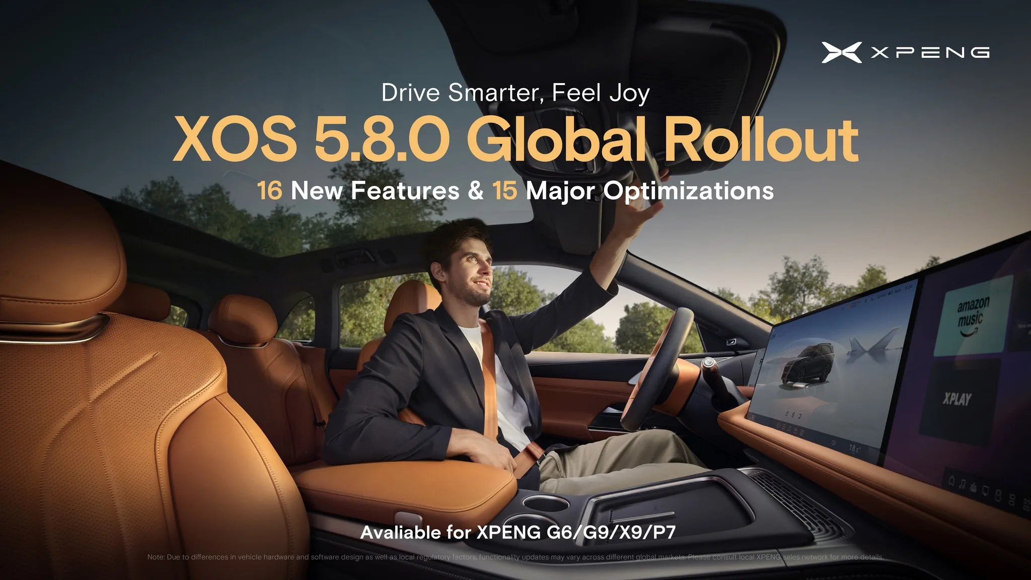Xpeng har frigivet softwareopdateringen XOS 5.8.0 (Kilde: Xpeng)
