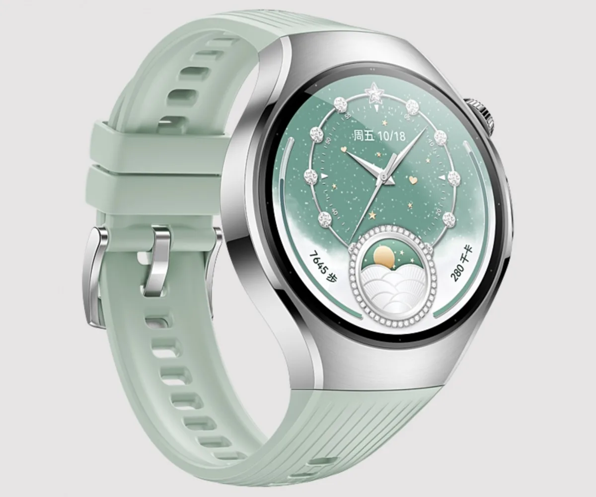 Huawei Watch 5 rygtes at komme i to nye farver, den ene er Aurora Green, som du ser herover (Kilde: GSMArena.com)