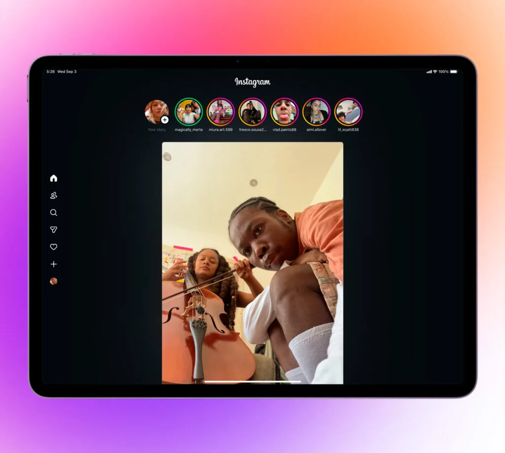 Instagram, iPad (Foto: Meta)