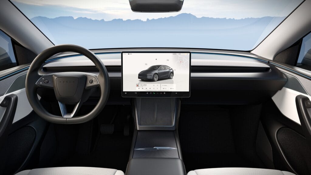 interiør i en tesla