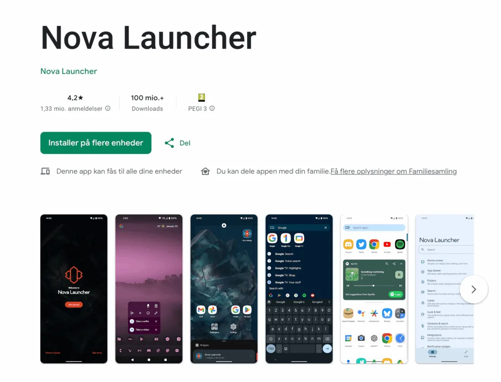 Nova Launcher (Skærmbillede: MereMobil.dk)