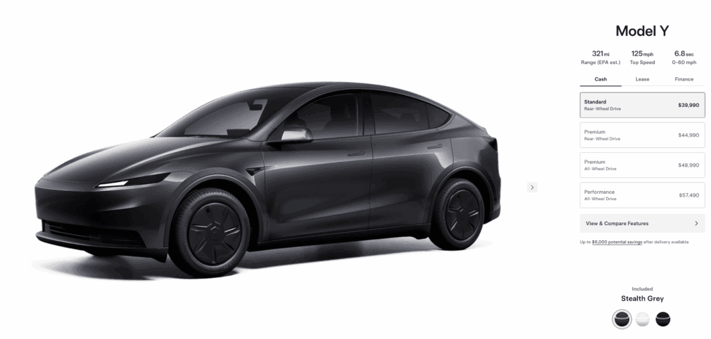 Tesla Model Y Standard (Foto: Tesla)