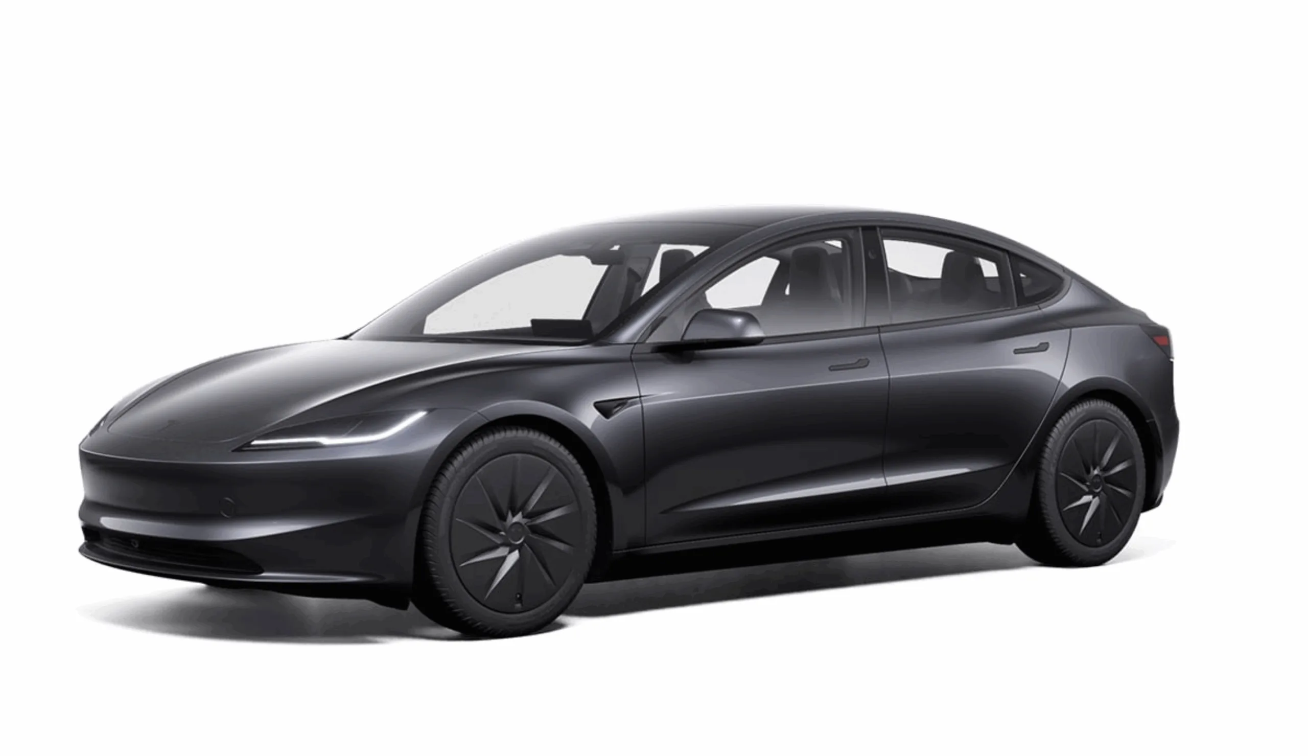 Hvid Tesla Model 3 Standard forfra - prisnedsættelse december 2025
