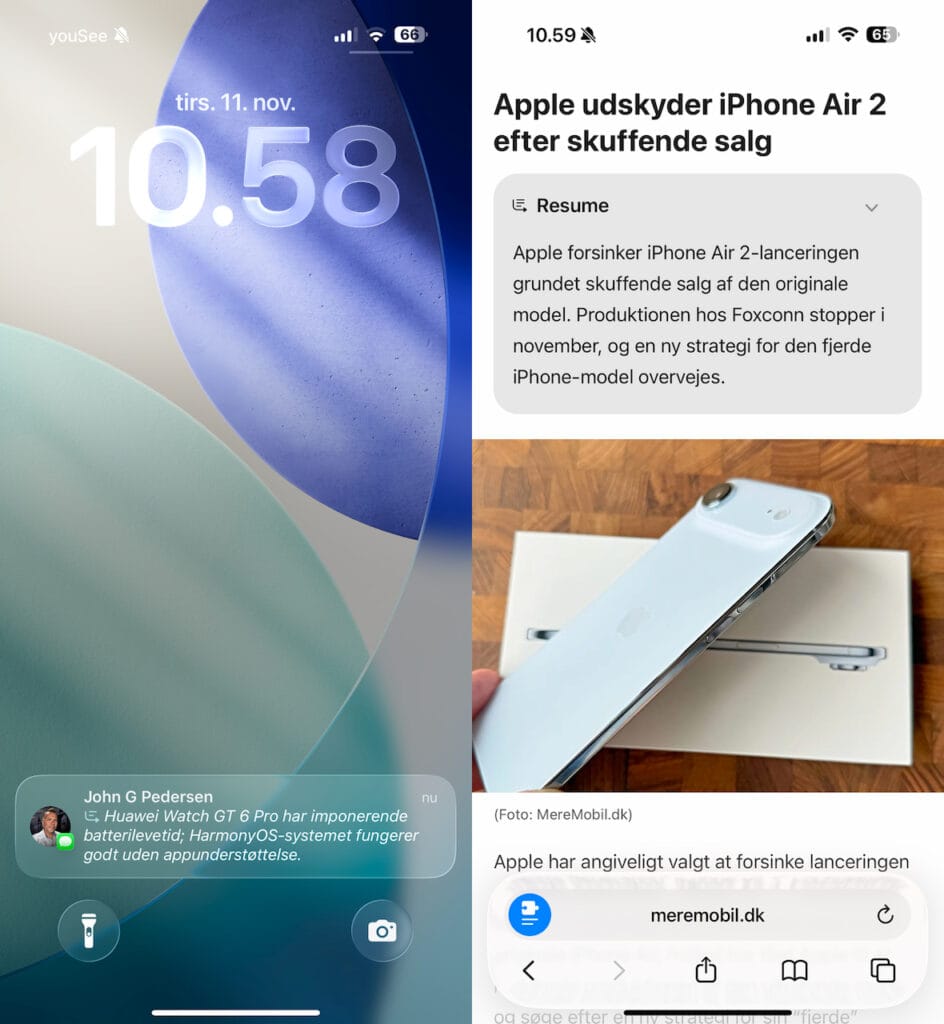 Opsummering, Apple Intelligence (Grafik: MereMobil.dk)