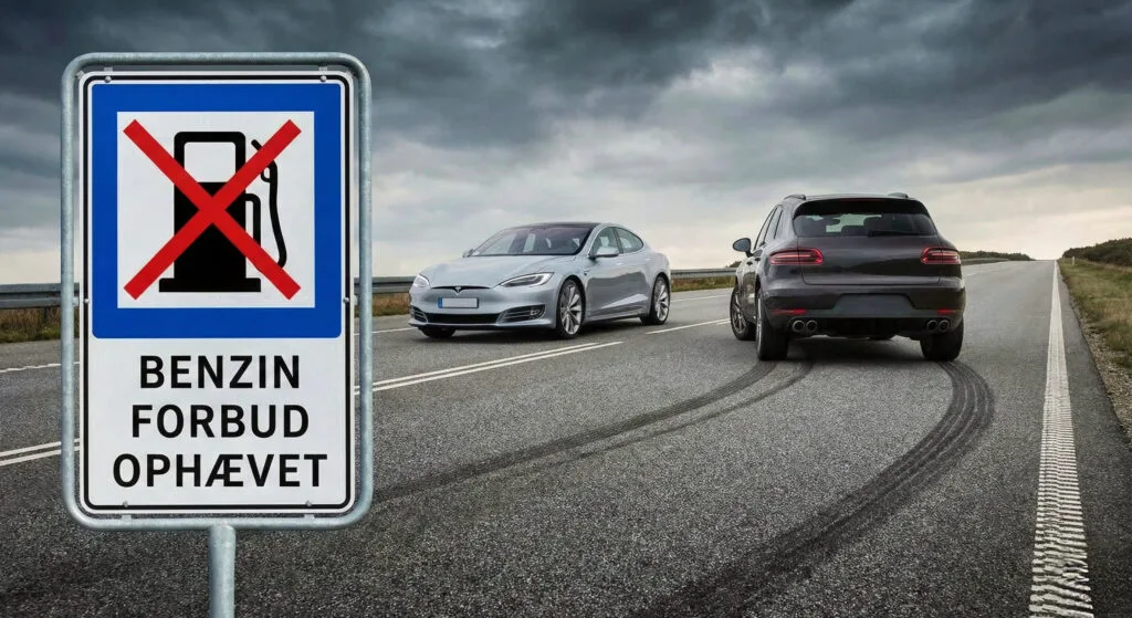 Biler på en vej der symboliserer at benzinbiler og dieselbiler overlever efter 2035.