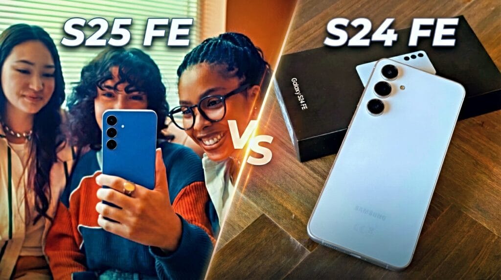 Sammenligning af Samsung Galaxy S25 FE og Galaxy S24 FE mobiltelefoner
