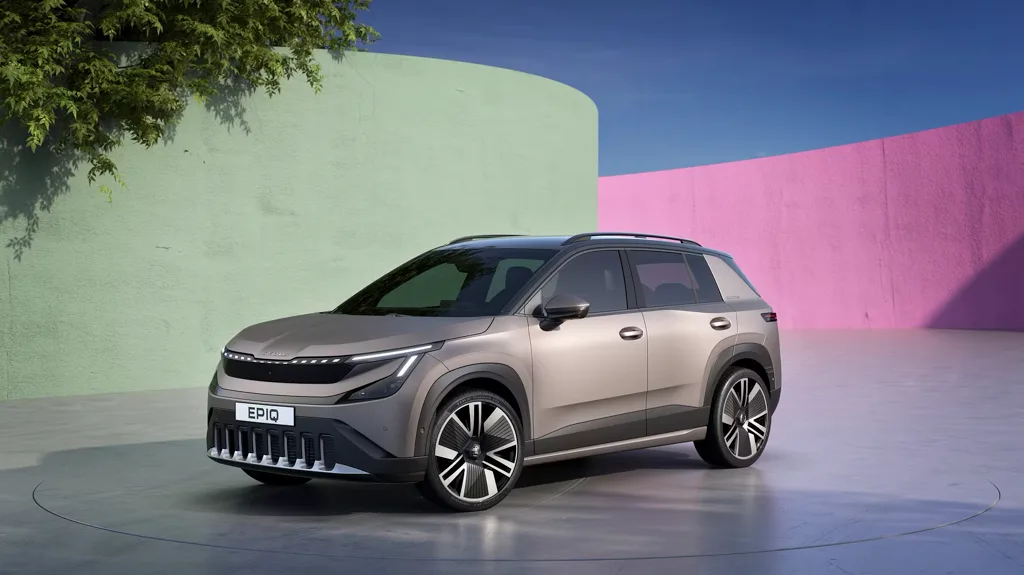 Skoda Epiq elektrisk mini-crossover hvid forfra design