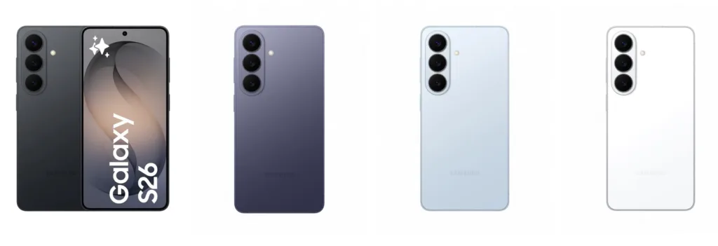 Evan Blass har lækket billeder af det, som forventes at være de kommende Galaxy S26 og Galaxy S26+ (Kilde: Android Authority / Evan Blass)