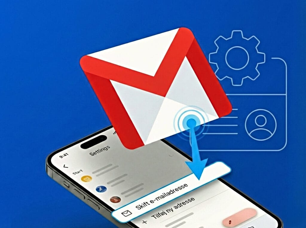 Guide til at skifte Gmail-adresse på Google-konto.