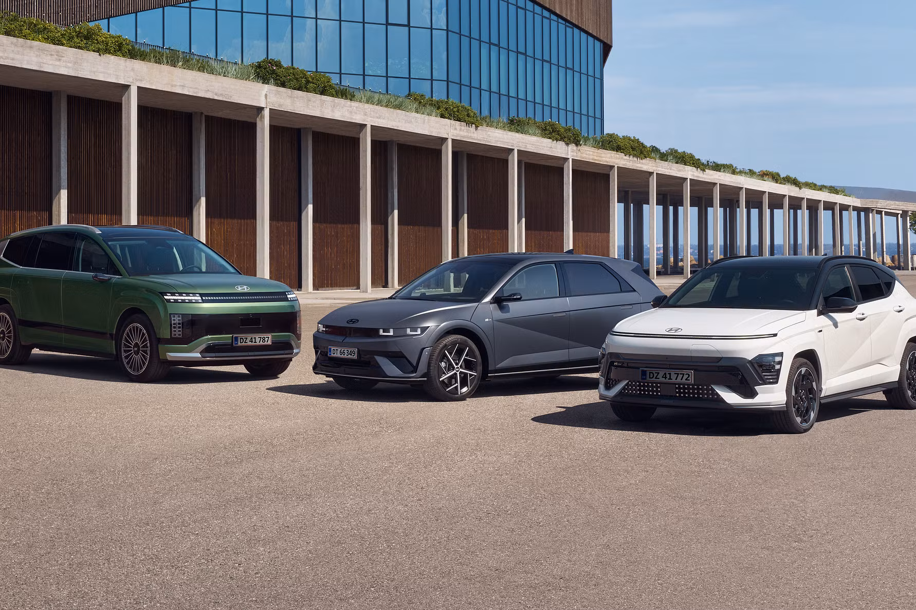Hyundai Ioniq 9, Ioniq 5 og Kona Electric (Foto: Hyundai)