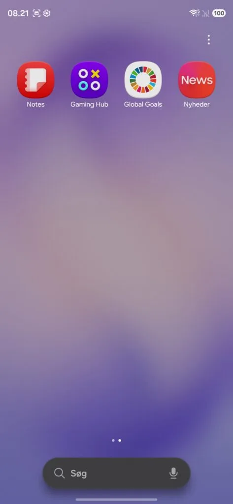 Screenshot homescreen Galaxy S26 Ultra