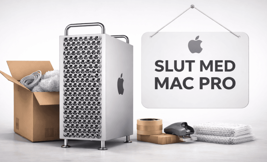 Det er slut med Mac Pro (Grafik: MereMobil.dk / AI)