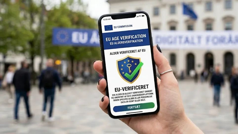 EU-Kommissionen har netop løftet sløret for en ny applikation (Grafik: MereMobil.dk / AI)