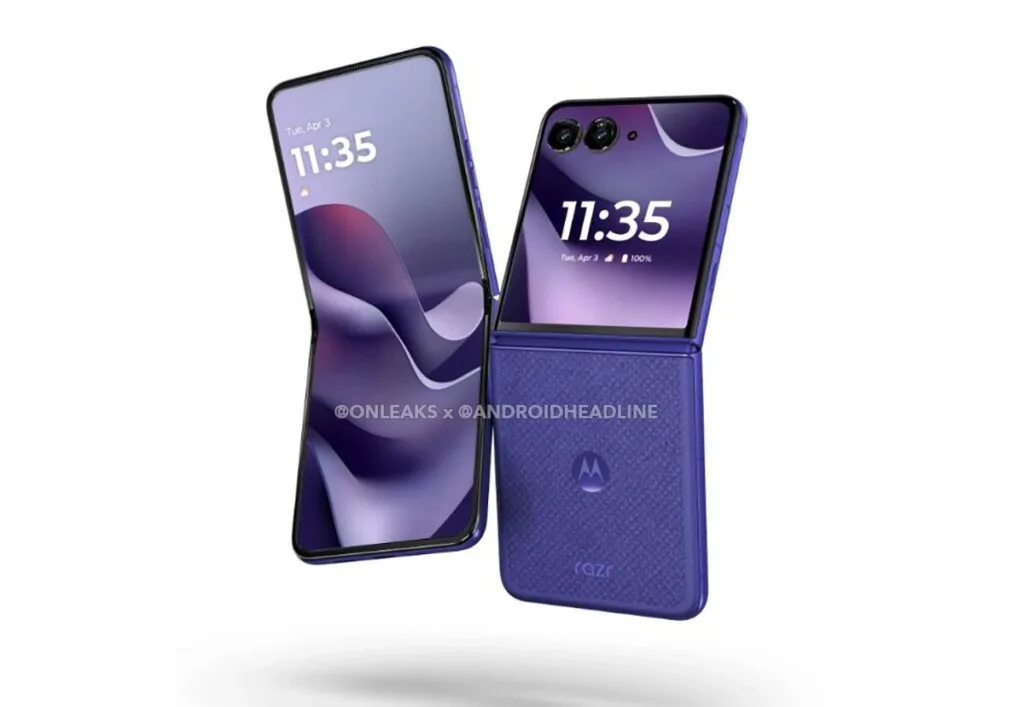 Er dette Motorola Razr 70 Ultra? (Kilde: OnLeaks / Androidheadlines)