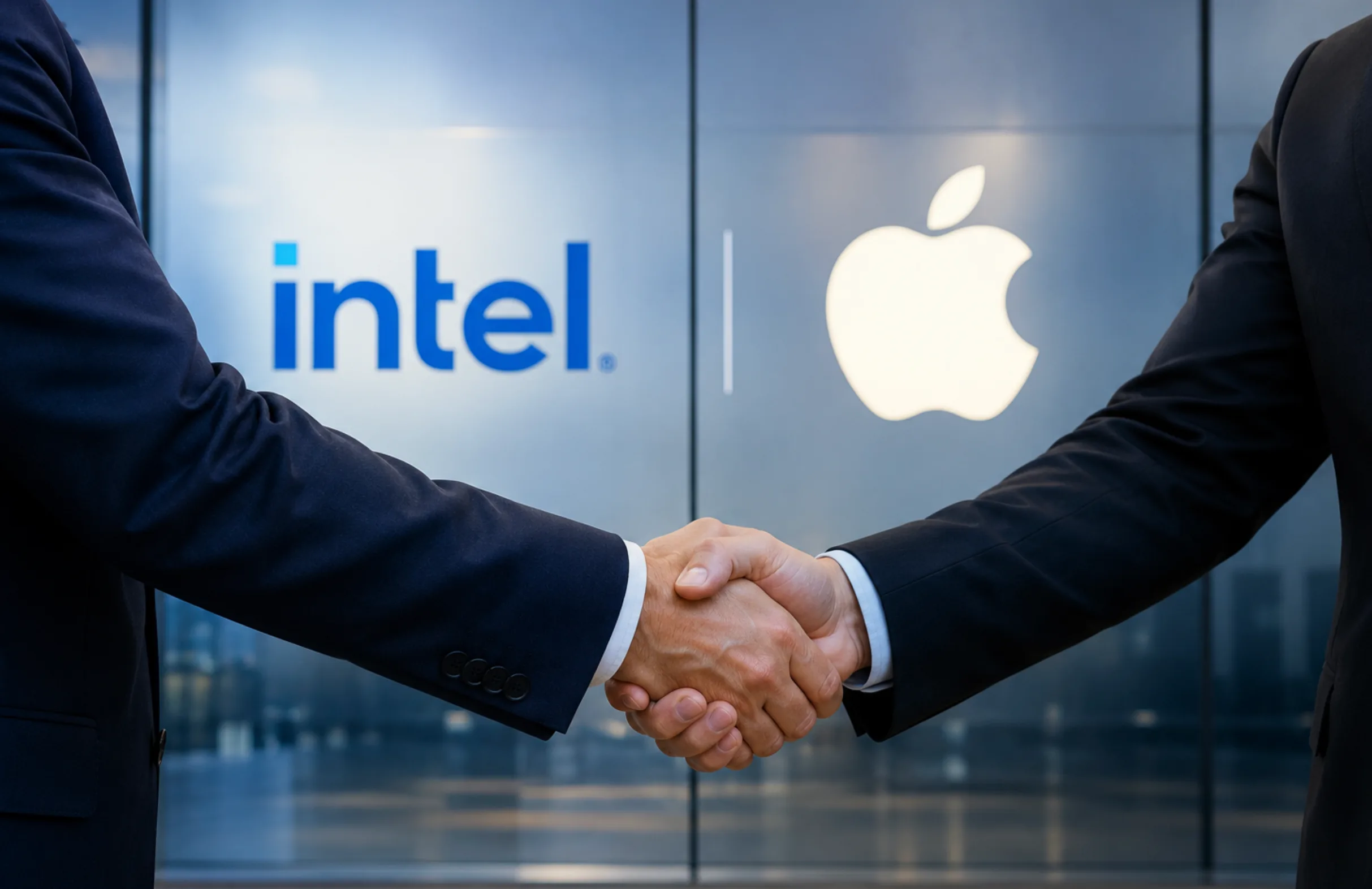 Apple og Intel genoptager angiveligt samarbejde (Grafik: MereMobil.dk / AI)
