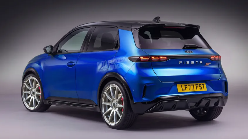 Ford Fiesta ST "rendering" (Kilde: AutoExpress)