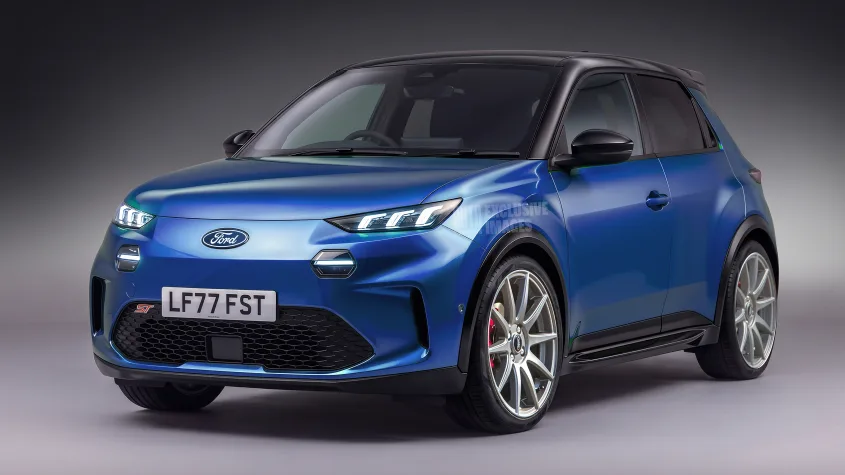 Ford Fiesta ST "rendering" (Kilde: AutoExpress)