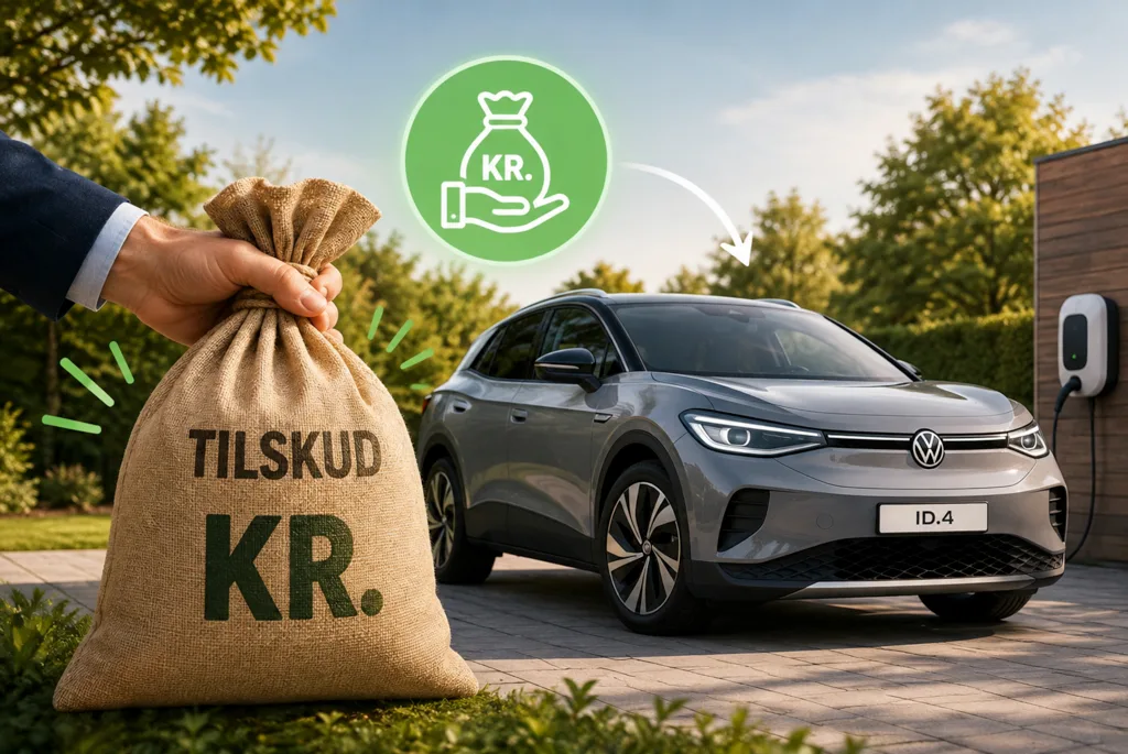 Regeringen kigger på svensk model i forhold til "afgifter" på elbiler (Gratik: MereMobil.dk / AI)