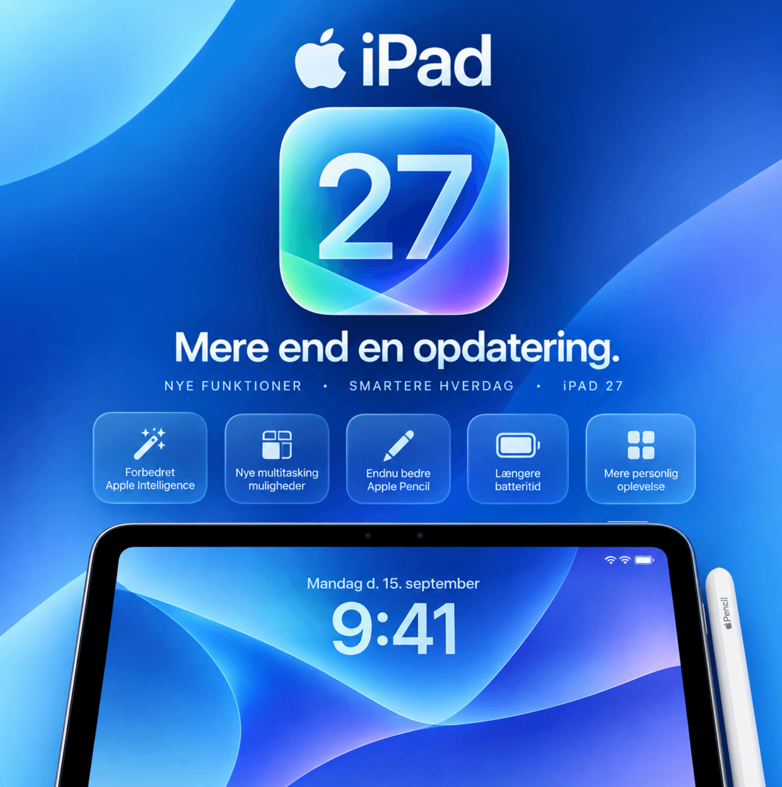 iPadOS 27 lanceres 14. september 2026