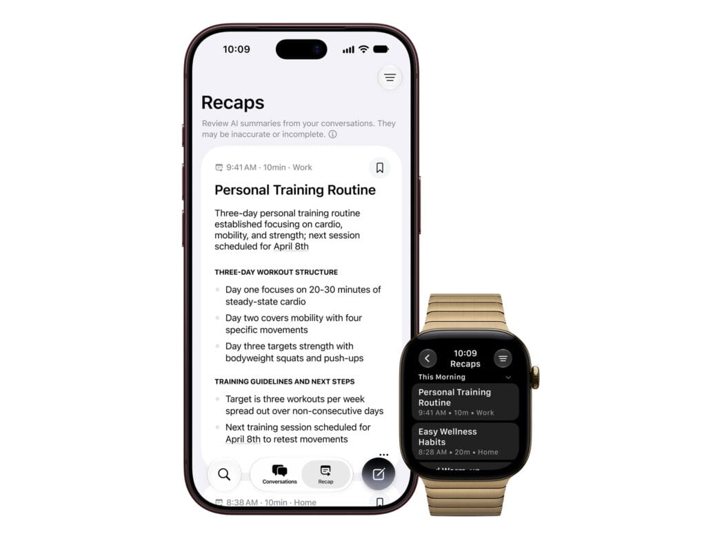 Siri Recap, iPhone, Apple Watch (Foto: Apple)