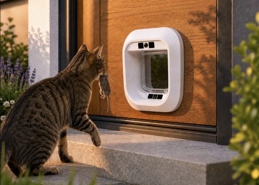 Flappie smart kattelem med kamera og kunstig intelligens