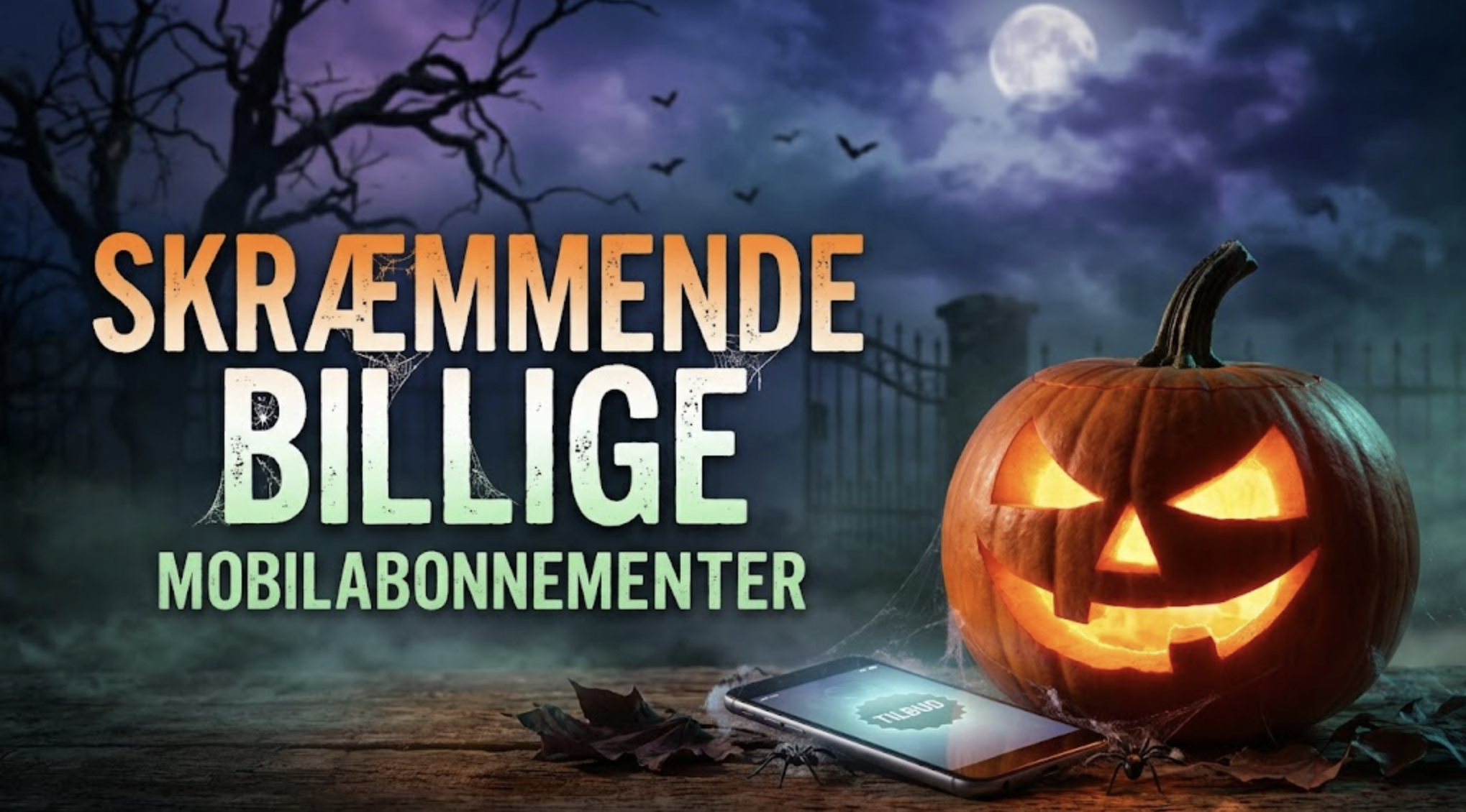 Halloween-tilbud på mobilabonnementer fra Flexii og Duka